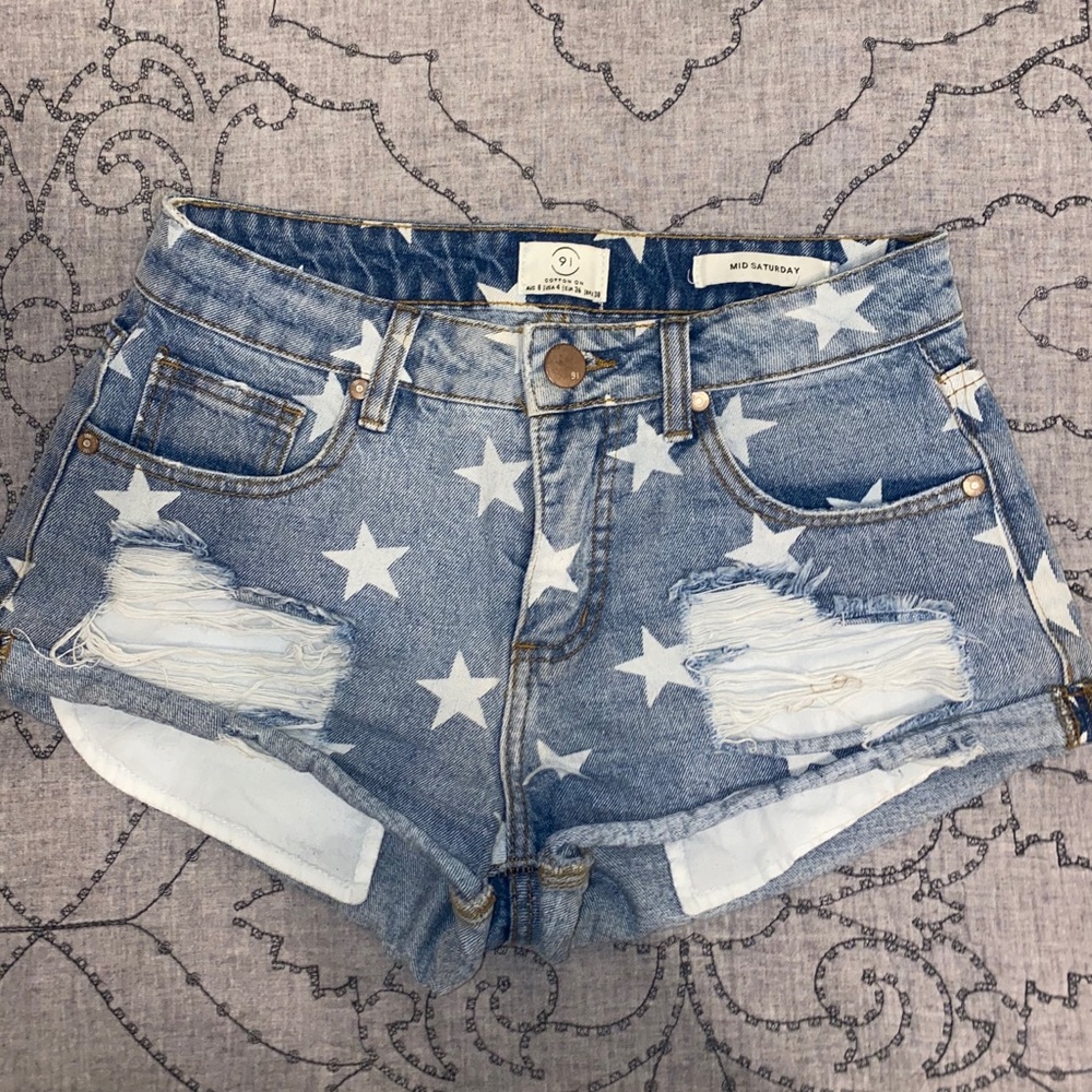 Cotton on Denim Shorts with Stars